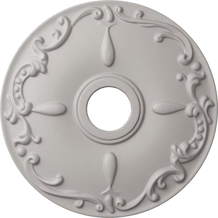 Kent Ceiling Medallion (Fits Canopies up to 5"), 18"OD x 3 1/2"ID x 1 1/4"P, Ultra Pure White